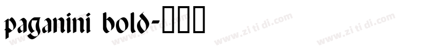paganini bold字体转换